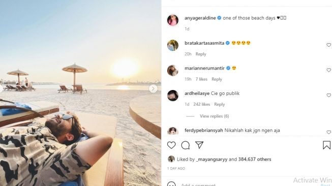 sosok pria yang diduga pacar anya