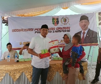Mirzani Anggota DPRD Lampung Sosper Ketahanan Pangan di Sukabumi