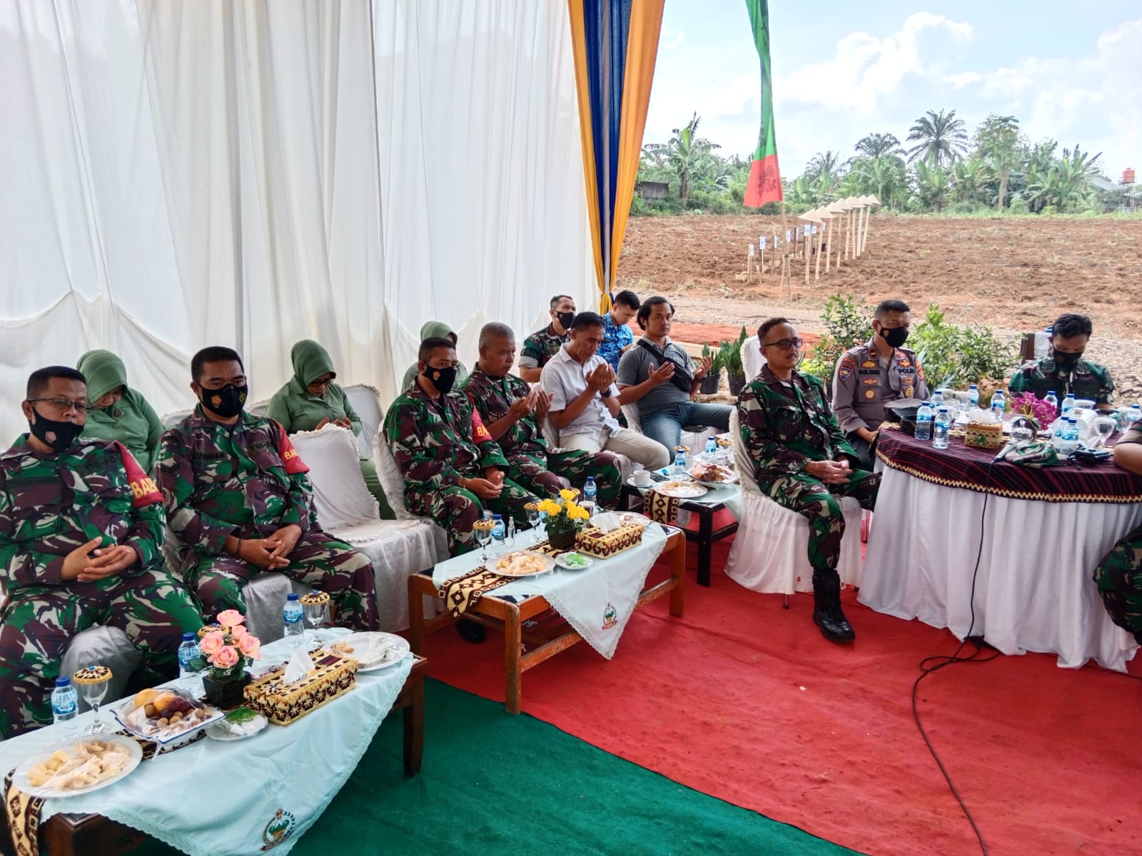 Dandim 0412Lampura Resmikan Pembukaan Lahan Ketahanan Pangan
