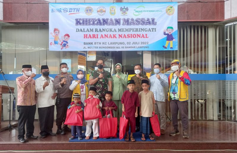 Bank BTN KC Bandar Lampung Gelar Sunat Massal 110 Anak