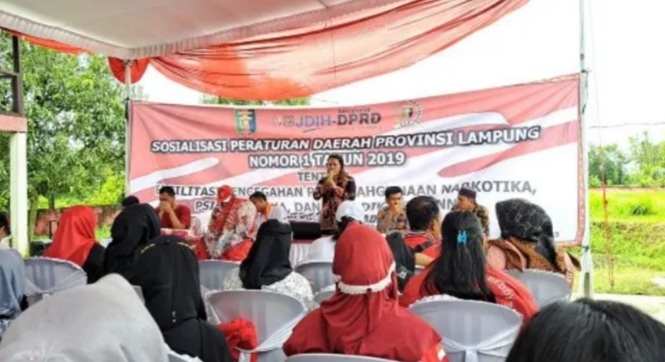 Anggota DPRD Lampung Edukasi Pencegahan Narkoba ke Masyarakat Seputih Raman