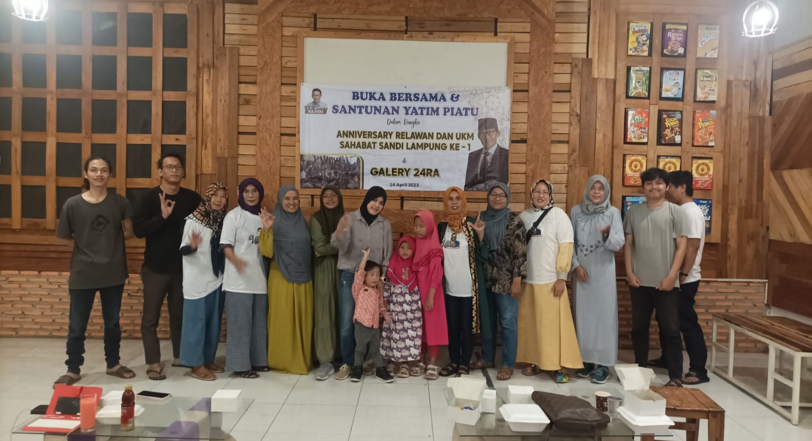 Relawan dan UKM Sahabat Sandi Lampung gelar Buka Bersama dana Santuni Yatim