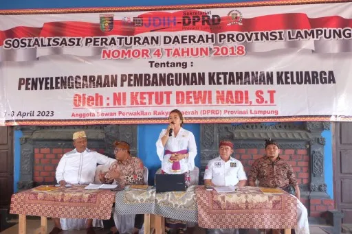 Anggota DPRD Lampung Ketut Dewi Nadi Gelar Sosialisasi Perda Ketahanan Keluarga