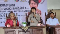 Anggota DPRD Provinsi Lampung Budhi Condrowati,S.E menggelar Sosialisasi Pembinaan Ideologi Pancasila di Balai Desa Mulya Agung, Kecamatan Simpang Pematang Kabupeten Mesuji Provinsi Lampung 13 Maret 2023.
