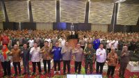 Jelang Pemilu 2024, Polda Lampung Bersama Forkopimda Gelar Apel Sinergitas 6 Pilar Se Provinsi Lampung