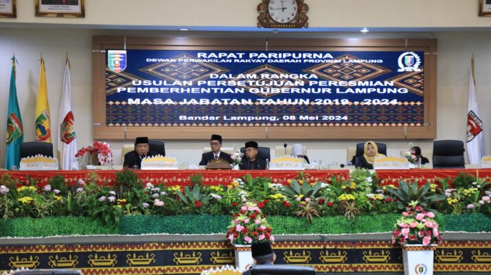 DPRD Lampung Setujui Usulan Pemberhentian Gubernur Arinal Djunaidi Periode 2019-2024