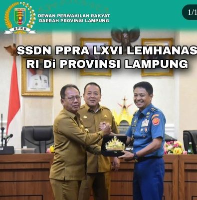 Ketua DPRD Lampung Mingrum Gumay Terima Kunjungan SSDN PPRA LXVI 2024