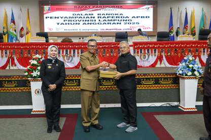 DPRD Lampung Gelar Rapat Paripurna Penyampaian RAPBD TA 2025
