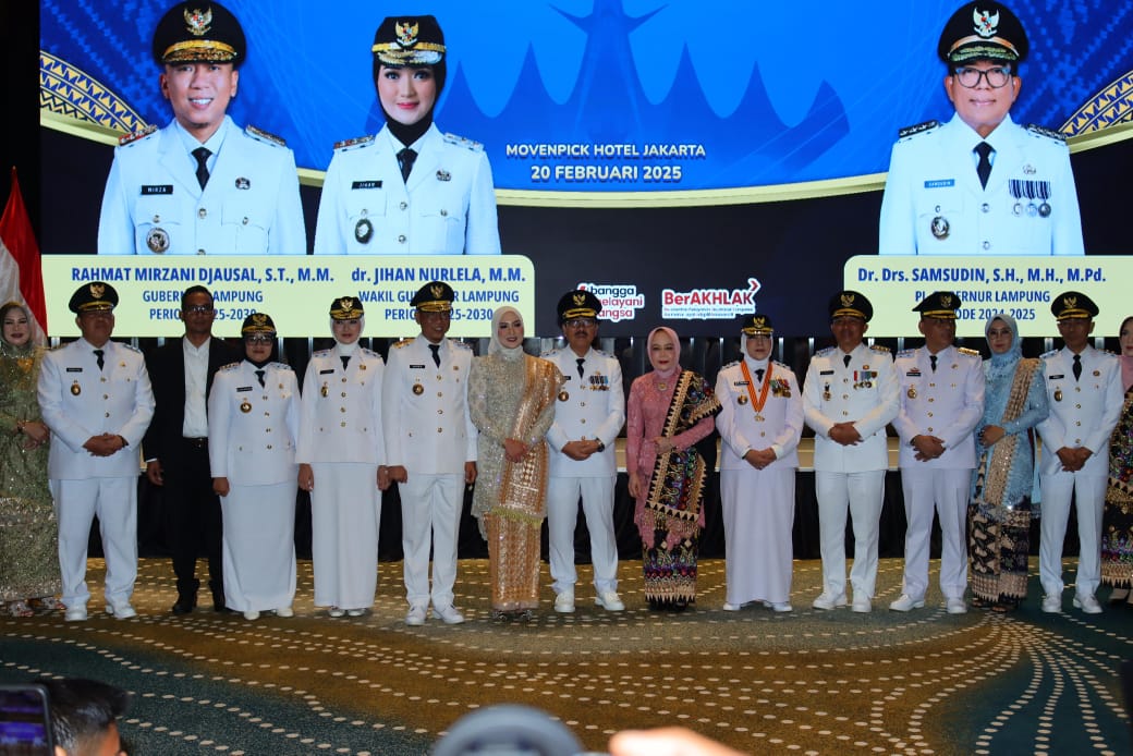 Gubernur Lampung Pimpin Sertijab PJ Bupati Lampung Utara Dengan Bupati Terpilih Dr. Ir. Hamartoni Ahadis M.SI., dan Romli, S.kom., S.H., M.H