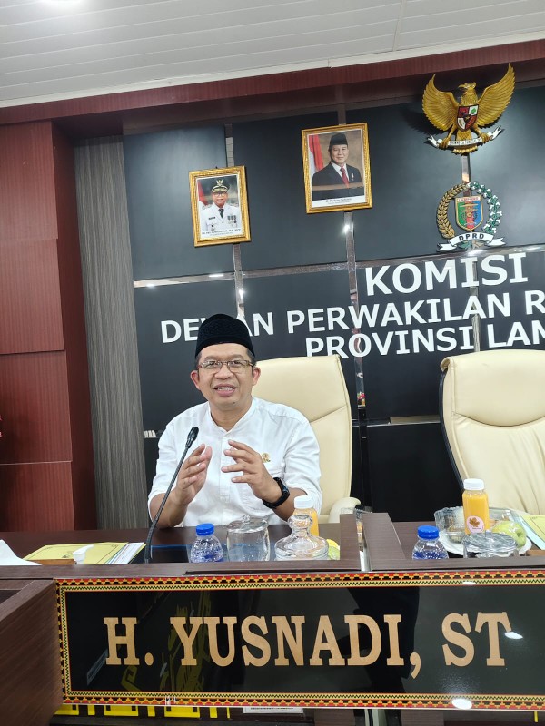 Sekretaris Komisi IV DPRD Lampung Yusnadi Pentingnya Sistem Peringatan Dini Bencana
