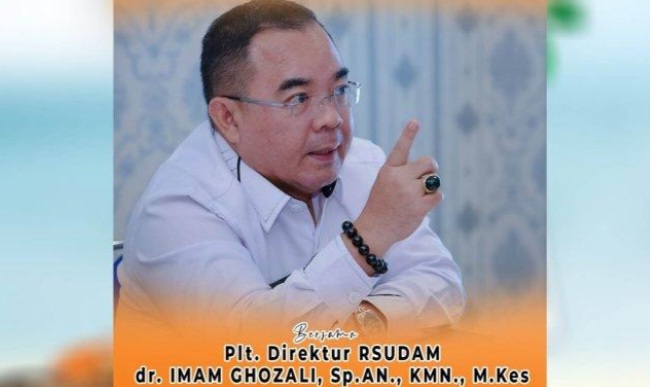 Plt. Direktur RSUD Dr. H. Abdul Moeloek dr. Imam Ghozali, Sp.An., KMN., M.Kes