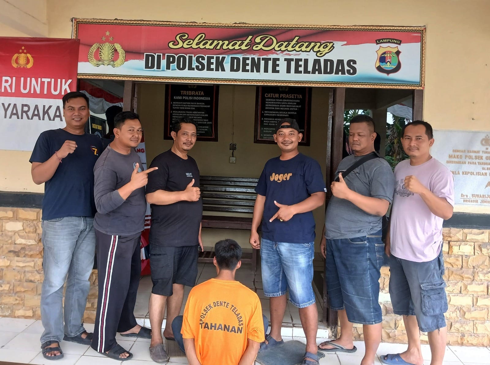 Polsek Dente Teladas Bekuk Pelaku Curanmor Saat Sedang Asyik Nonton Pertandingan Bola Volly