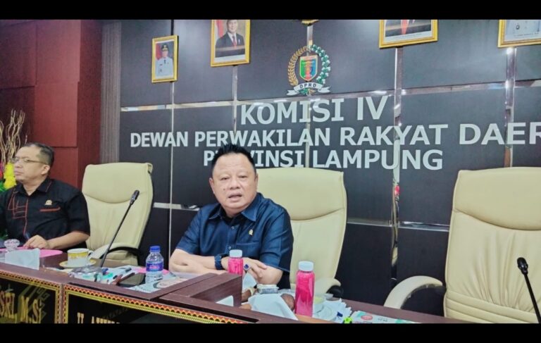  Ketua  Komisi IV  Sebut Empat Skema Program Penangulangan Pengairan Lampung