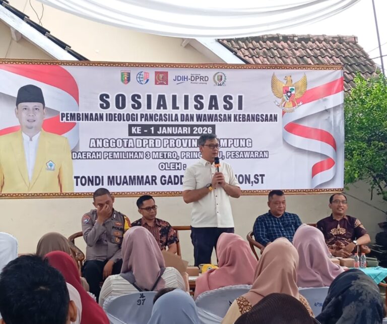 Anggota DPRD Provinsi Lampung Tondi  Sebut Warga Metro Harus Pancasila