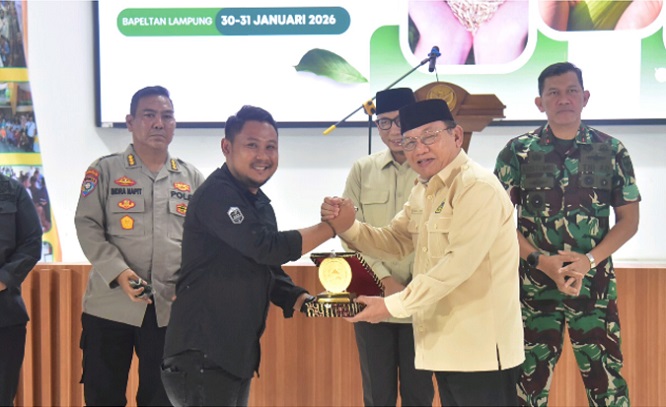 Ketua Komisi II DPRD Provinsi Lampung Hadiri Pengukuhan Pengurus KTNA Provinsi Lampung Masa Bhakti 2026–2031