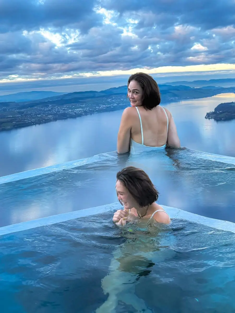 Intip Keseruan Luna Maya Nikmati  liburan Bareng Ibu dan Sahabat di Swiss