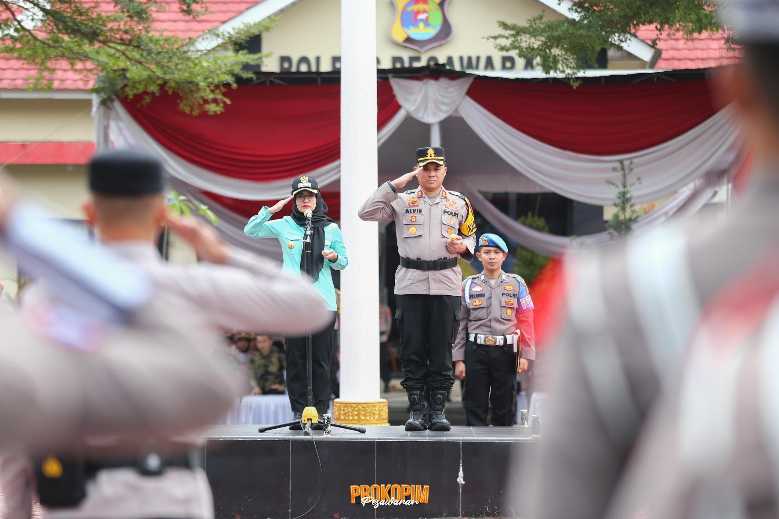 Bupati Nanda Indira Pimpin Apel Gelar Pasukan Operasi Ketupat Krakatau 2026