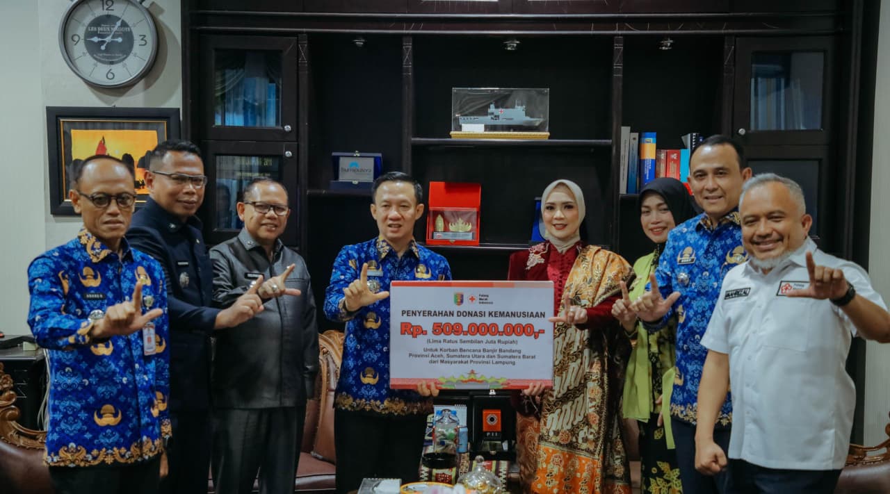 Lampung Perkuat Peran sebagai Hub Solidaritas Regional, PMI Salurkan Rp509 Juta untuk Korban Bencana