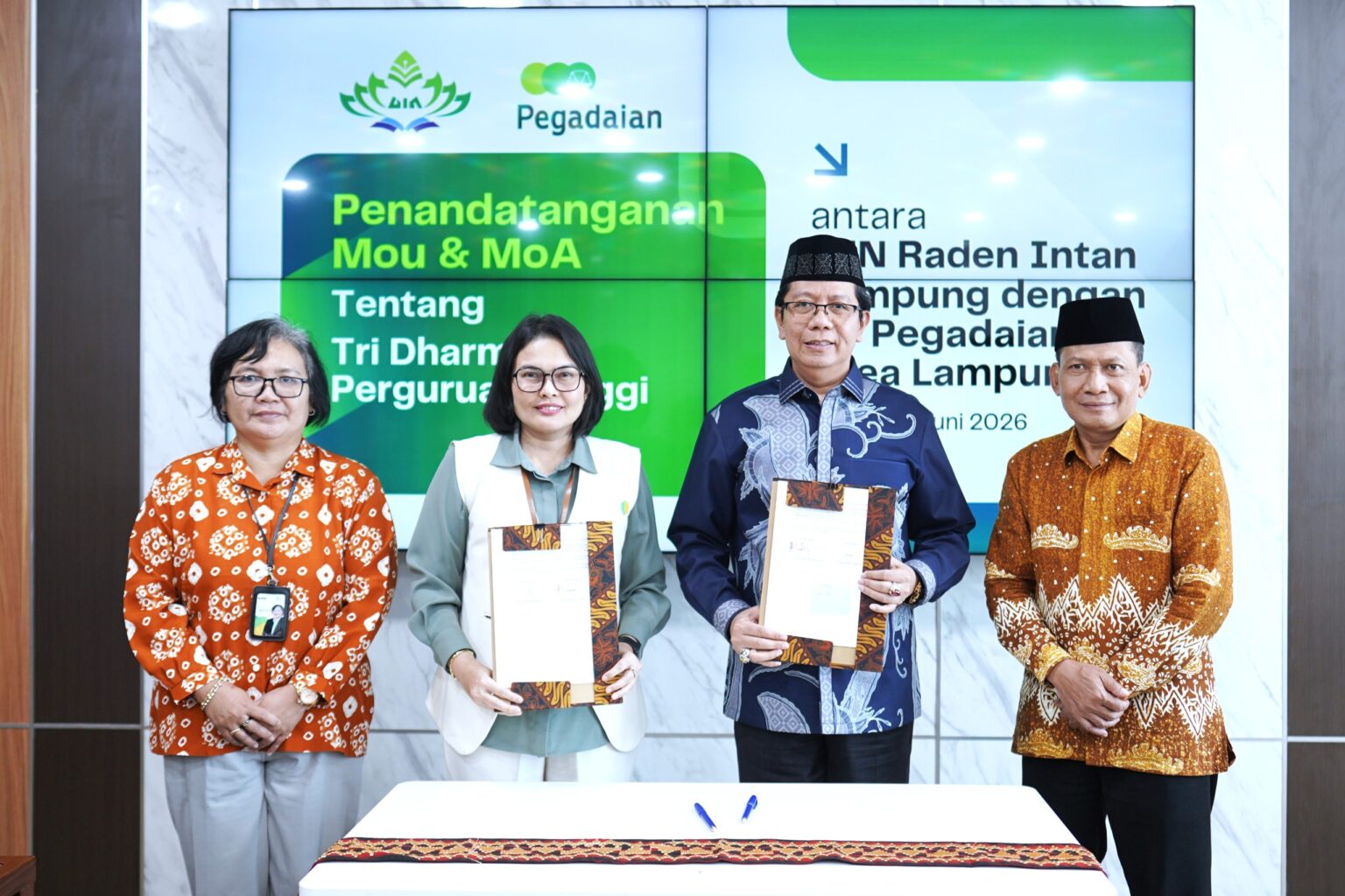 Perkuat Tridarma dan Literasi Keuangan, UIN Raden Intan Lampung – PT Pegadaian Jalin Kerja Sama