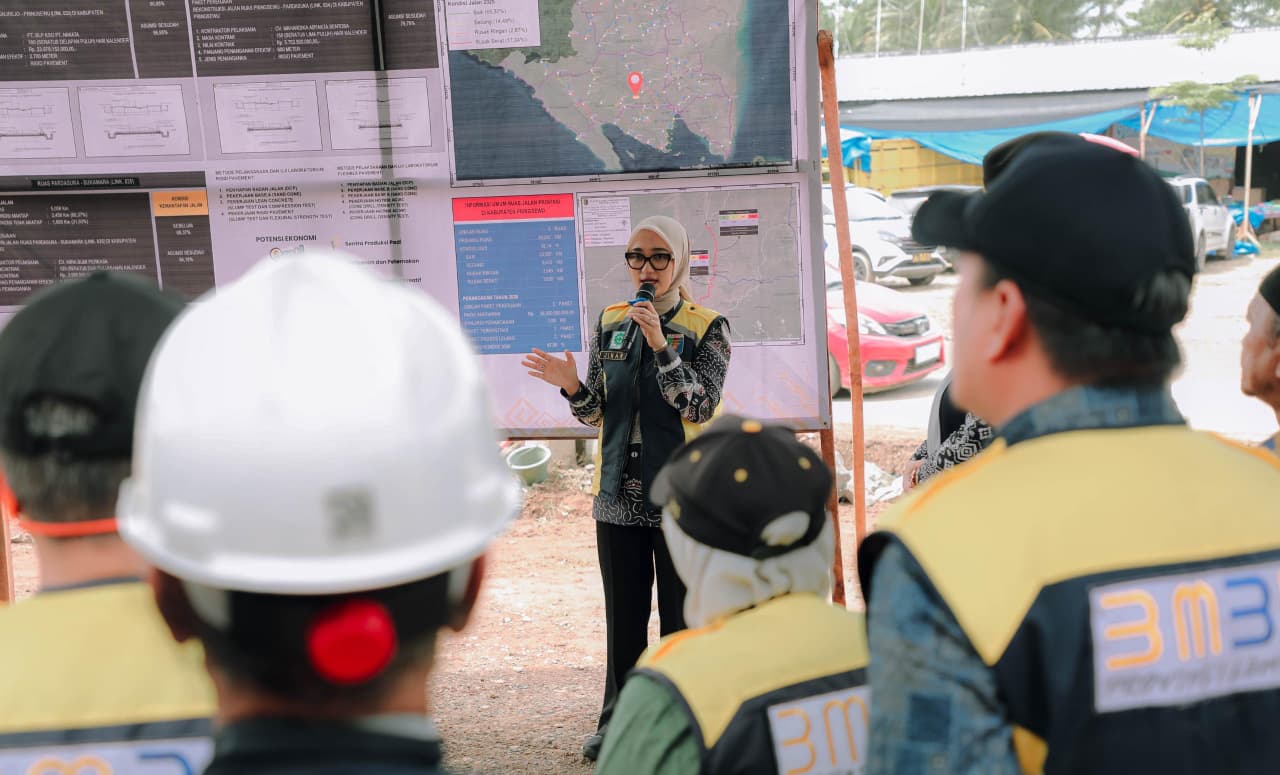 Wagub Jihan Nurlela Groundbreaking Tiga Ruas Jalan di Pringsewu, Targetkan Kondisi Jalan Mantap 100 Persen pada Akhir 2029