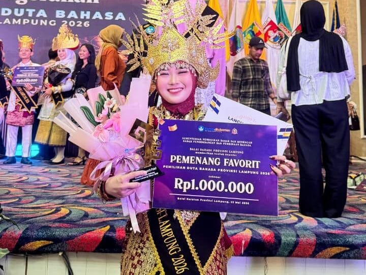 Mahasiswa FEBI UIN RIL Dinobatkan sebagai Duta Bahasa Favorit Provinsi Lampung 2026
