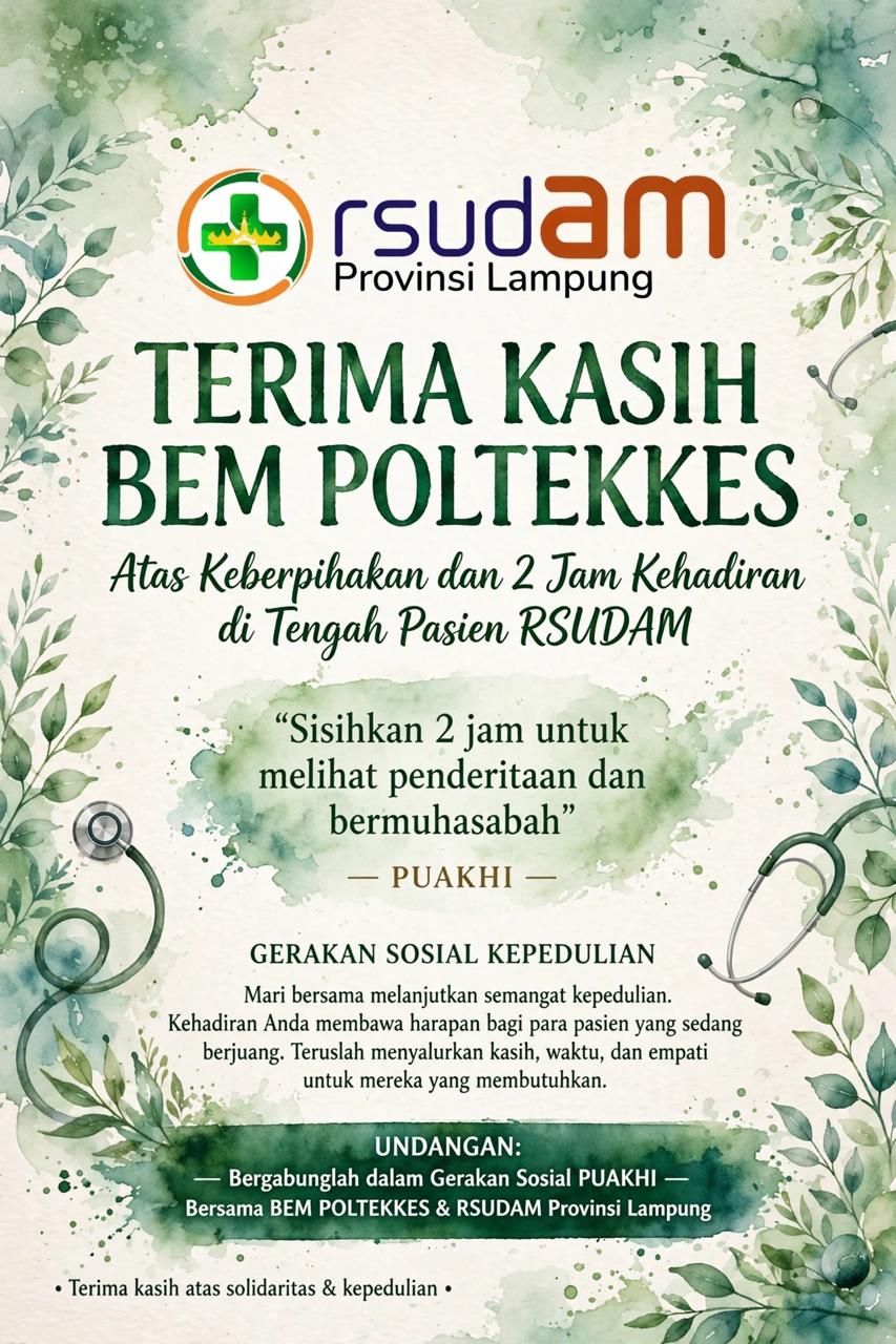 BEM Poltekkes Tanjungkarang Dapat Apresiasi Usai Dua Jam Tinjau Pelayanan RSUD Abdul Moeloek