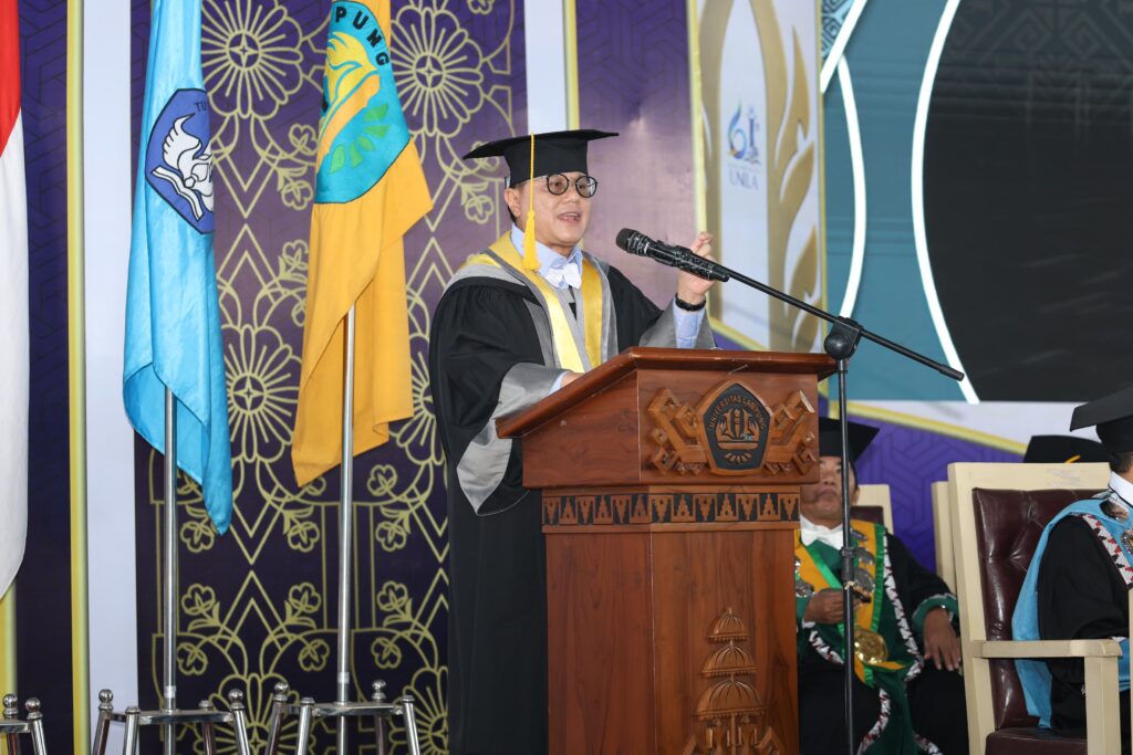 Dua Orasi Ilmiah Warnai Dies Natalis ke-61 Unila, Dari Hilirisasi hingga Visi Academic Impact